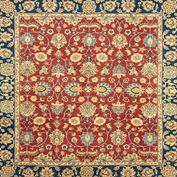 Square Machine Washable Abstract Fire Brick Red Rug, wshabs2722