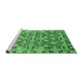 Sideview of Machine Washable Oriental Emerald Green Modern Area Rugs, wshabs2722emgrn