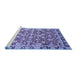 Sideview of Machine Washable Oriental Blue Modern Rug, wshabs2722blu