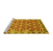 Sideview of Machine Washable Oriental Yellow Modern Rug, wshabs2722yw