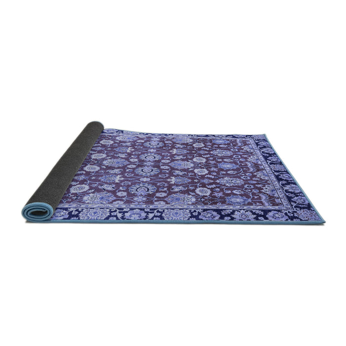 Sideview of Oriental Blue Modern Rug, abs2722blu