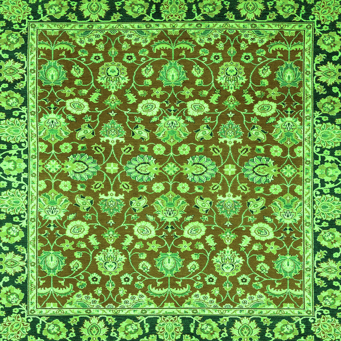 Square Oriental Green Modern Rug, abs2722grn