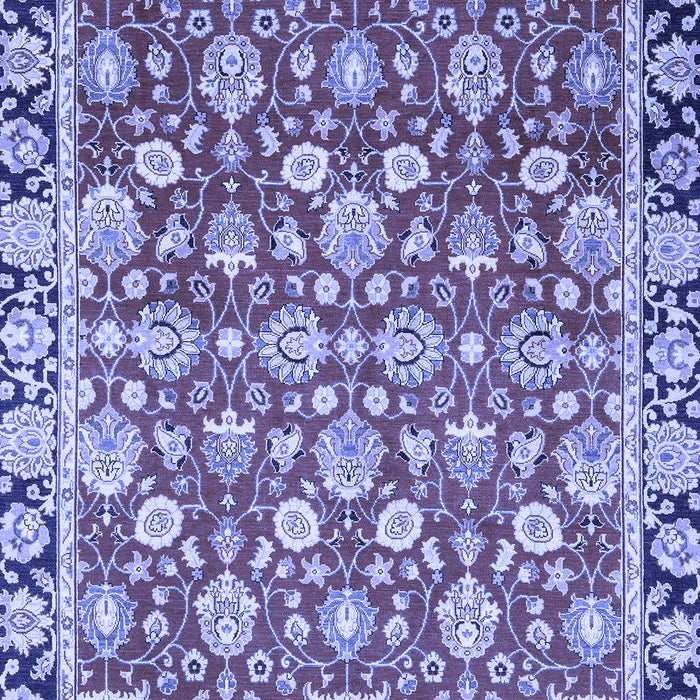 Machine Washable Oriental Blue Modern Rug, wshabs2722blu
