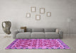 Machine Washable Oriental Purple Modern Area Rugs in a Living Room, wshabs2722pur