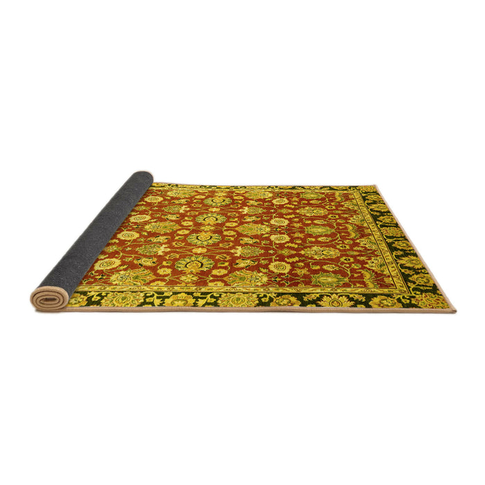 Sideview of Oriental Yellow Modern Rug, abs2722yw