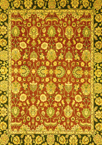 Oriental Yellow Modern Rug, abs2722yw