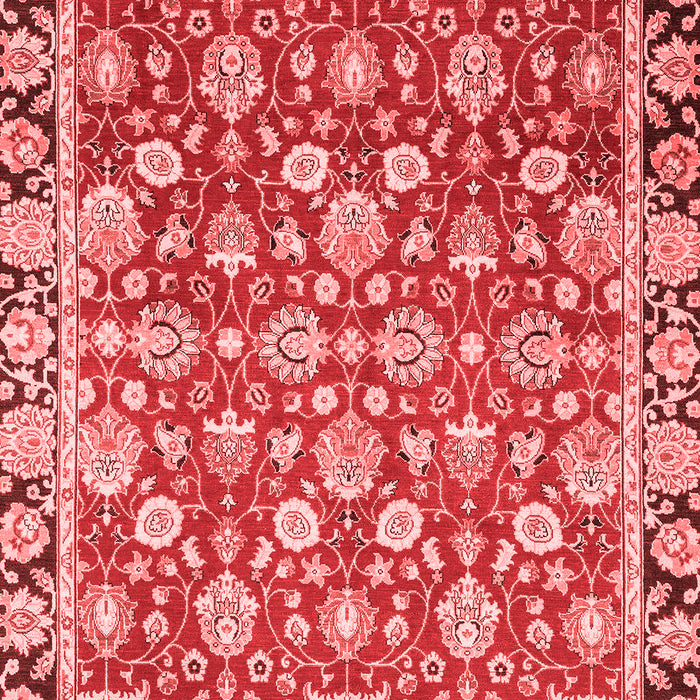 Machine Washable Oriental Red Modern Rug, wshabs2722red