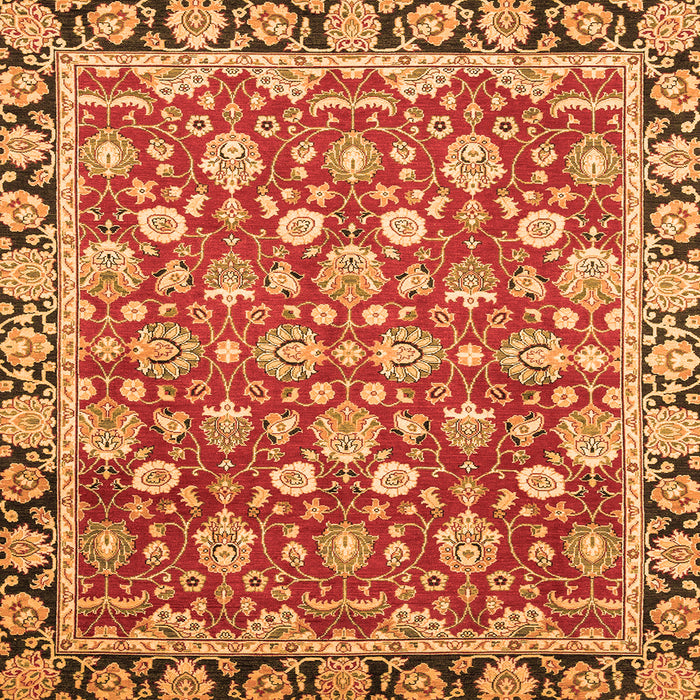 Square Oriental Orange Modern Rug, abs2722org