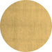 Round Oriental Brown Modern Rug, abs2723brn