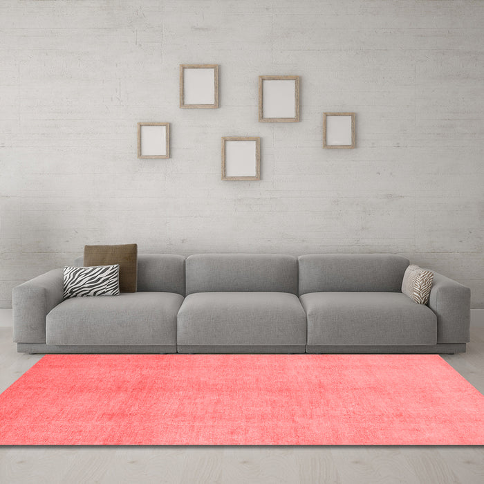 Modern Red Washable Rugs