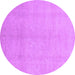 Round Oriental Purple Modern Rug, abs2723pur