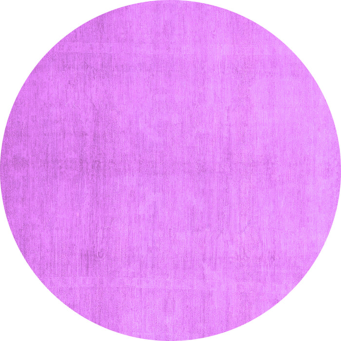Round Machine Washable Oriental Purple Modern Area Rugs, wshabs2723pur