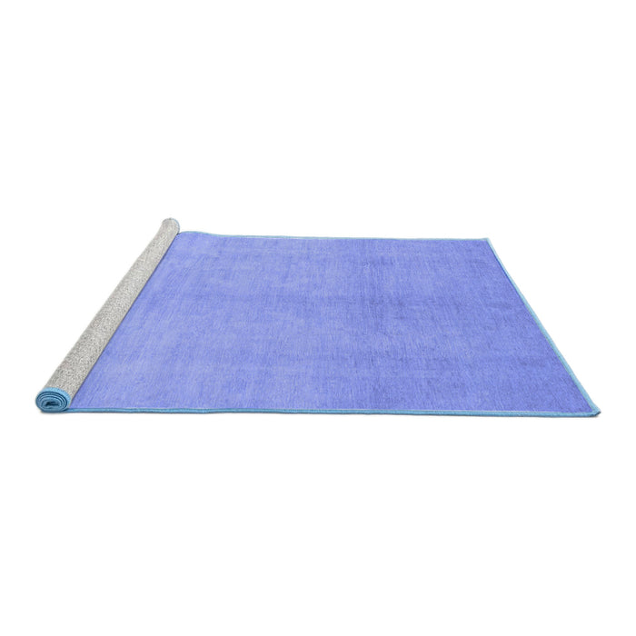 Sideview of Machine Washable Oriental Blue Modern Rug, wshabs2723blu