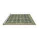 Sideview of Machine Washable Abstract Dark Khaki Green Rug, wshabs2724