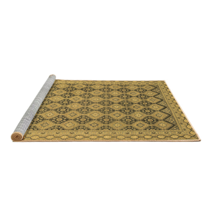 Sideview of Machine Washable Abstract Brown Modern Rug, wshabs2724brn