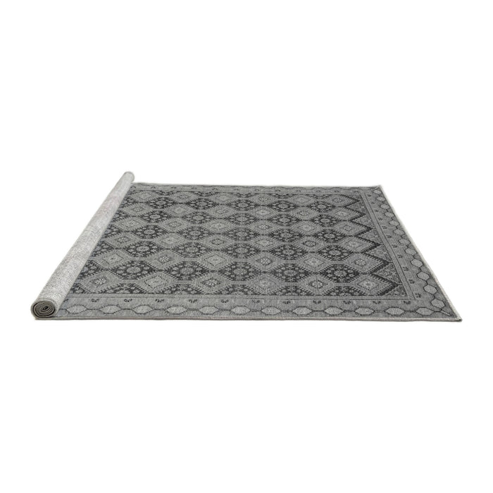 Sideview of Machine Washable Abstract Gray Modern Rug, wshabs2724gry