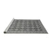 Sideview of Machine Washable Abstract Gray Modern Rug, wshabs2724gry