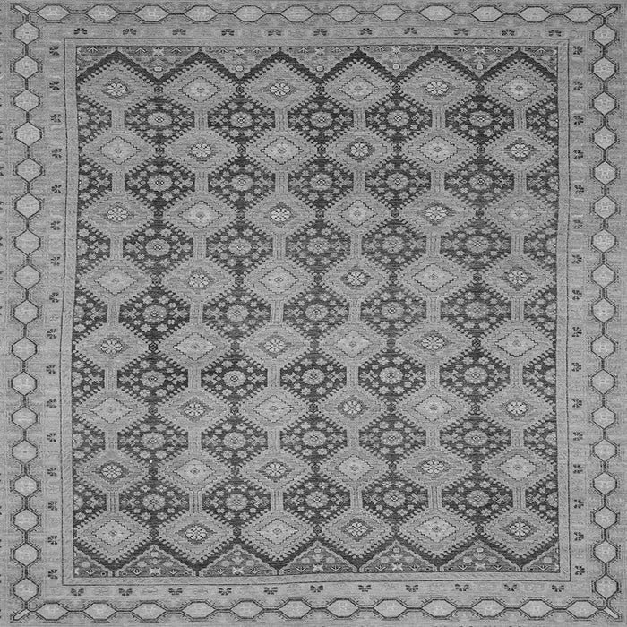 Square Abstract Gray Modern Rug, abs2724gry