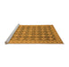 Sideview of Machine Washable Abstract Orange Modern Area Rugs, wshabs2724org