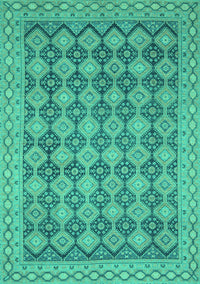 Abstract Turquoise Modern Rug, abs2724turq