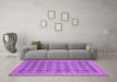 Machine Washable Abstract Purple Modern Area Rugs in a Living Room, wshabs2724pur