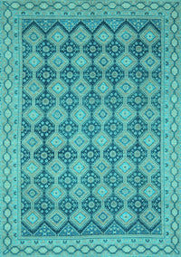 Abstract Light Blue Modern Rug, abs2724lblu