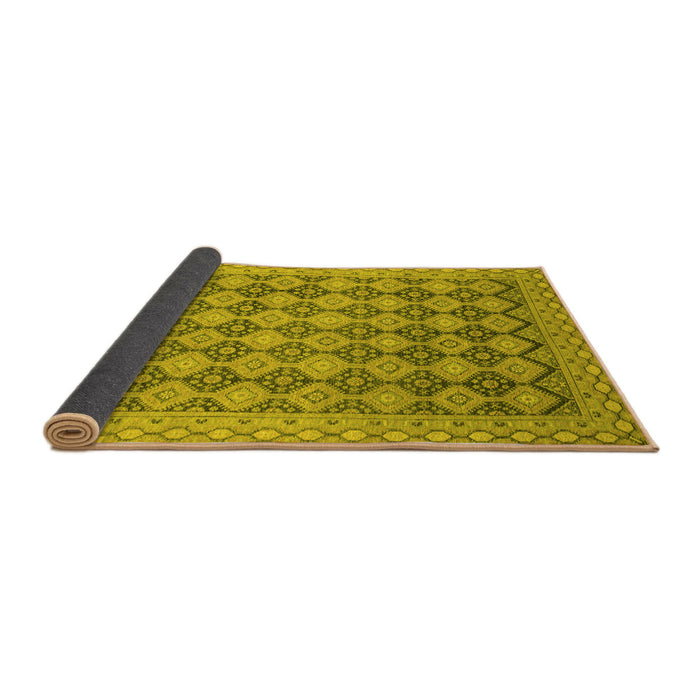 Sideview of Abstract Yellow Modern Rug, abs2724yw