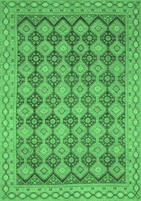 Abstract Emerald Green Modern Rug, abs2724emgrn