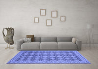 Machine Washable Abstract Blue Modern Rug, wshabs2724blu