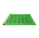 Sideview of Machine Washable Abstract Green Modern Area Rugs, wshabs2724grn