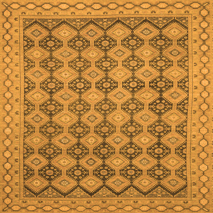 Square Machine Washable Abstract Orange Modern Area Rugs, wshabs2724org