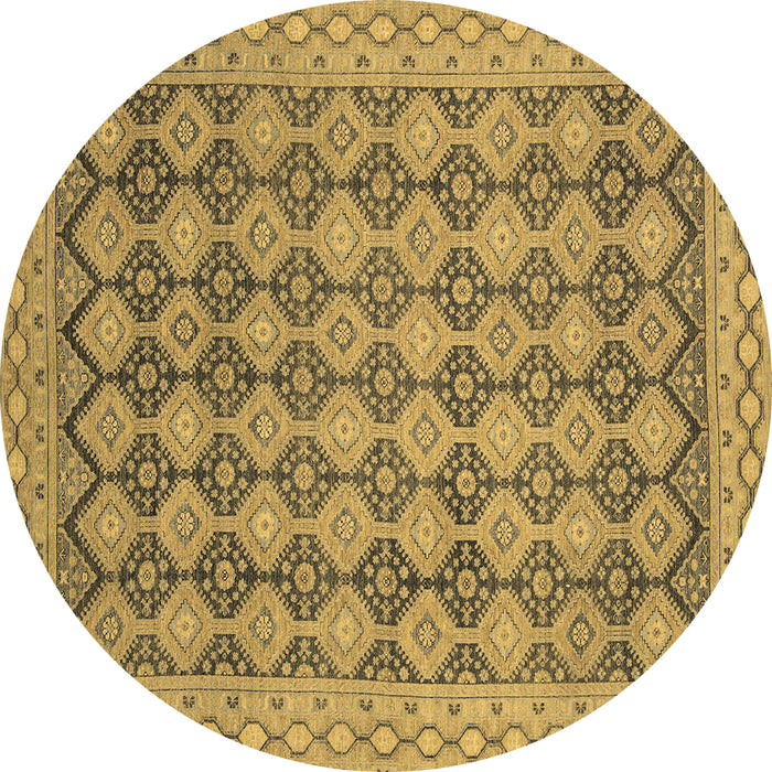 Round Machine Washable Abstract Brown Modern Rug, wshabs2724brn