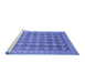 Sideview of Machine Washable Abstract Blue Modern Rug, wshabs2724blu