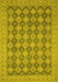 Machine Washable Abstract Yellow Modern Rug, wshabs2724yw