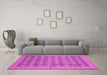 Machine Washable Abstract Pink Modern Rug in a Living Room, wshabs2724pnk