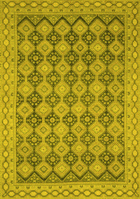 Abstract Yellow Modern Rug, abs2724yw