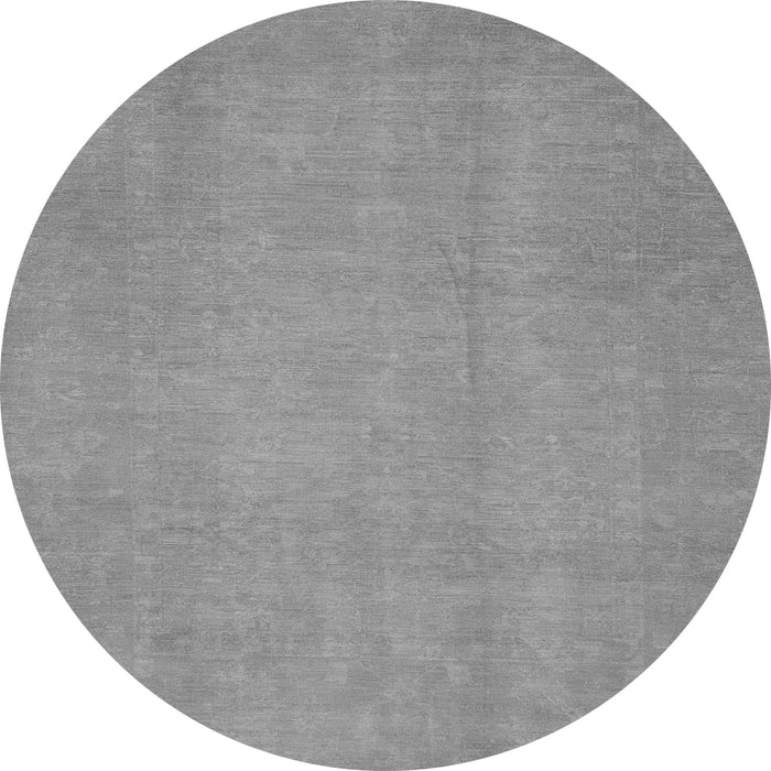 Round Machine Washable Abstract Gray Modern Rug, wshabs2725gry