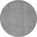 Round Machine Washable Abstract Gray Modern Rug, wshabs2725gry