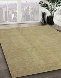 Abstract Copper Green Modern Rug, abs2725