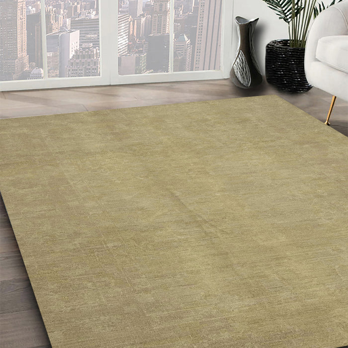 Machine Washable Abstract Brass Green Rug in a Family Room, wshabs2725