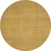 Round Abstract Brown Modern Rug, abs2725brn