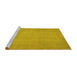 Sideview of Machine Washable Abstract Yellow Modern Rug, wshabs2725yw