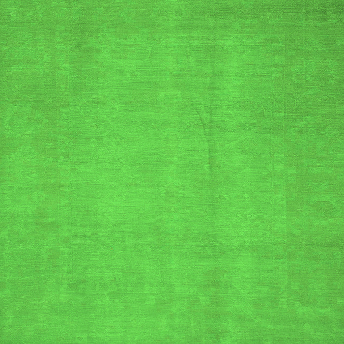 Square Machine Washable Abstract Green Modern Area Rugs, wshabs2725grn