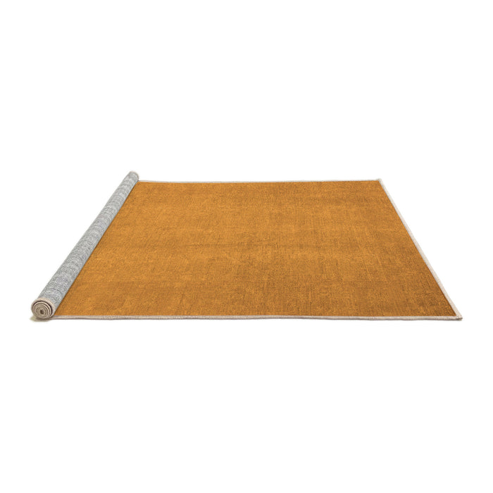 Sideview of Machine Washable Abstract Orange Modern Area Rugs, wshabs2725org