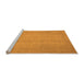 Sideview of Machine Washable Abstract Orange Modern Area Rugs, wshabs2725org