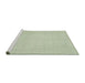 Sideview of Machine Washable Abstract Green Rug, wshabs2726