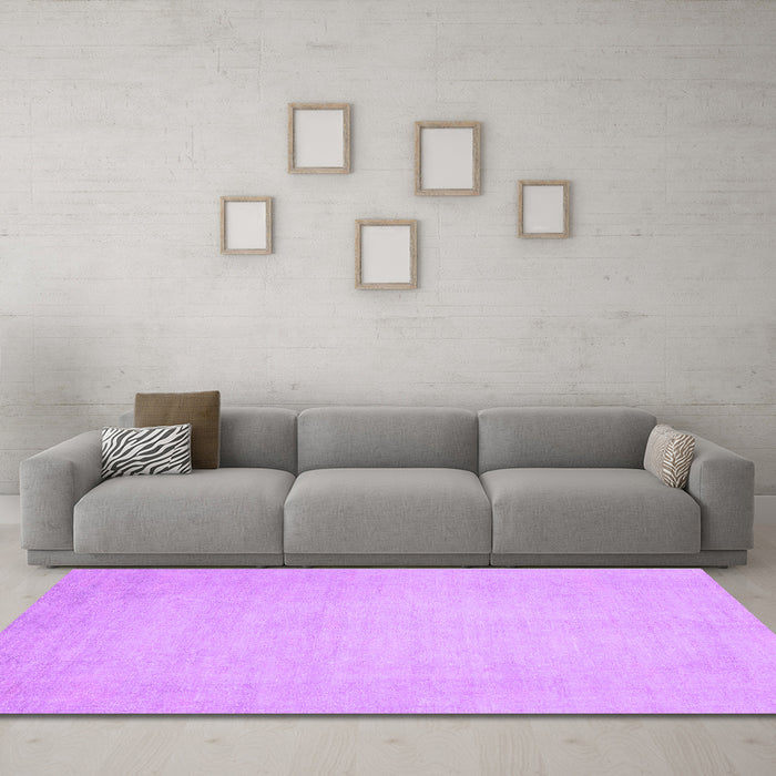 Machine Washable Abstract Purple Modern Area Rugs in a Living Room, wshabs2726pur