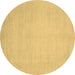 Round Abstract Brown Modern Rug, abs2726brn