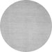 Round Machine Washable Abstract Gray Modern Rug, wshabs2726gry