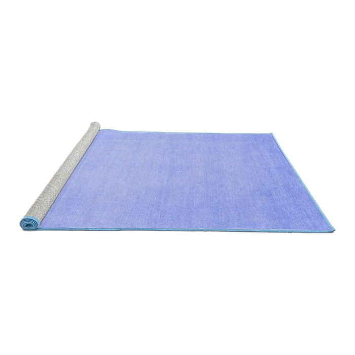 Sideview of Machine Washable Abstract Blue Modern Rug, wshabs2726blu